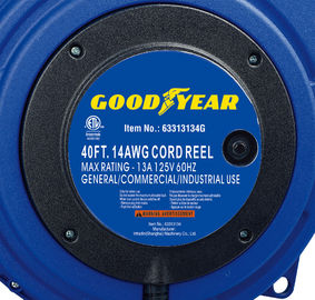 avvolgitore per tubo resistente di Goodyear della bobina del cavo di estensione del rubinetto triplo di 40ft con il connettore acceso LED